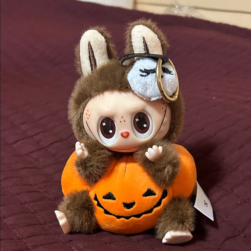 Halloween Bunny Plush In Pumpkin Outfit